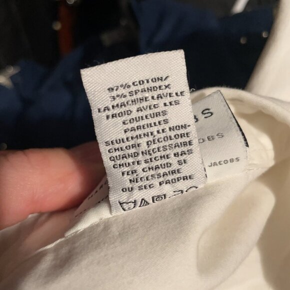 MARC by MARC JACOBS Casual Button Down Long Sleeves Collared White Shirt Sz S - Picture 4 of 6